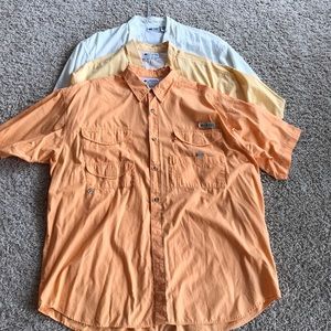 Three Columbia XXL short shirt
